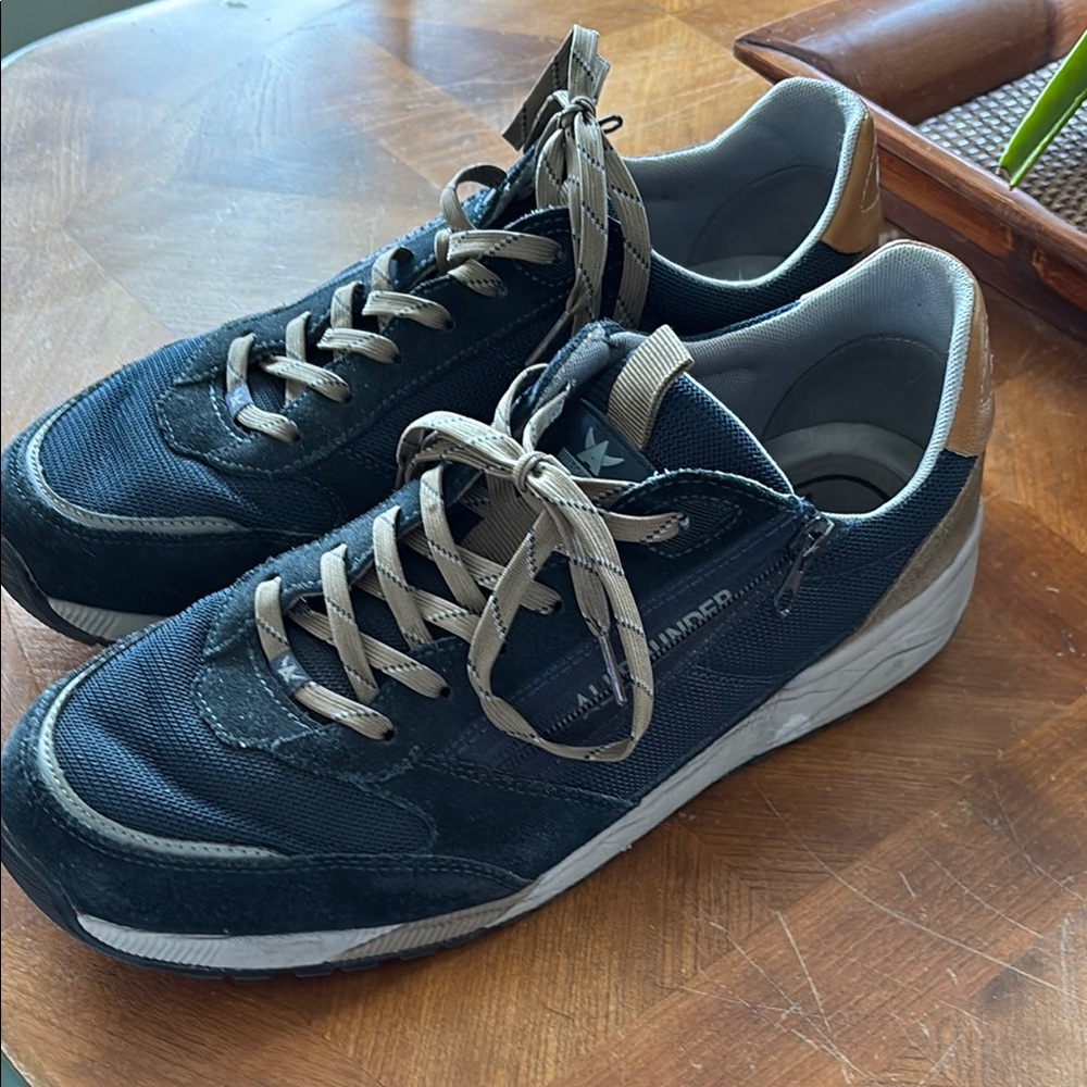 Men's Black and Tan Sneakers